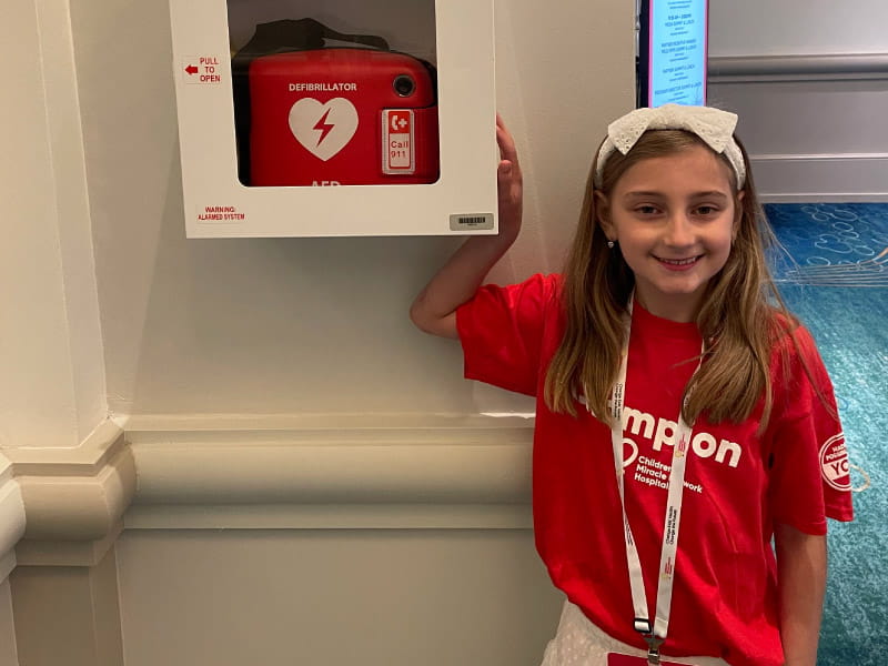 Adeline Dinin has more than 4,000 followers on Instagram and enjoys creating content that promotes CPR and AED awareness. (Photo courtesy of the Dinin family)