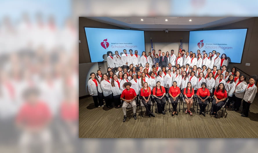Tiered group photo of American Heart Association Scholars at the program's symposium Tiered group photo of American Heart Association Scholars at the program's symposium